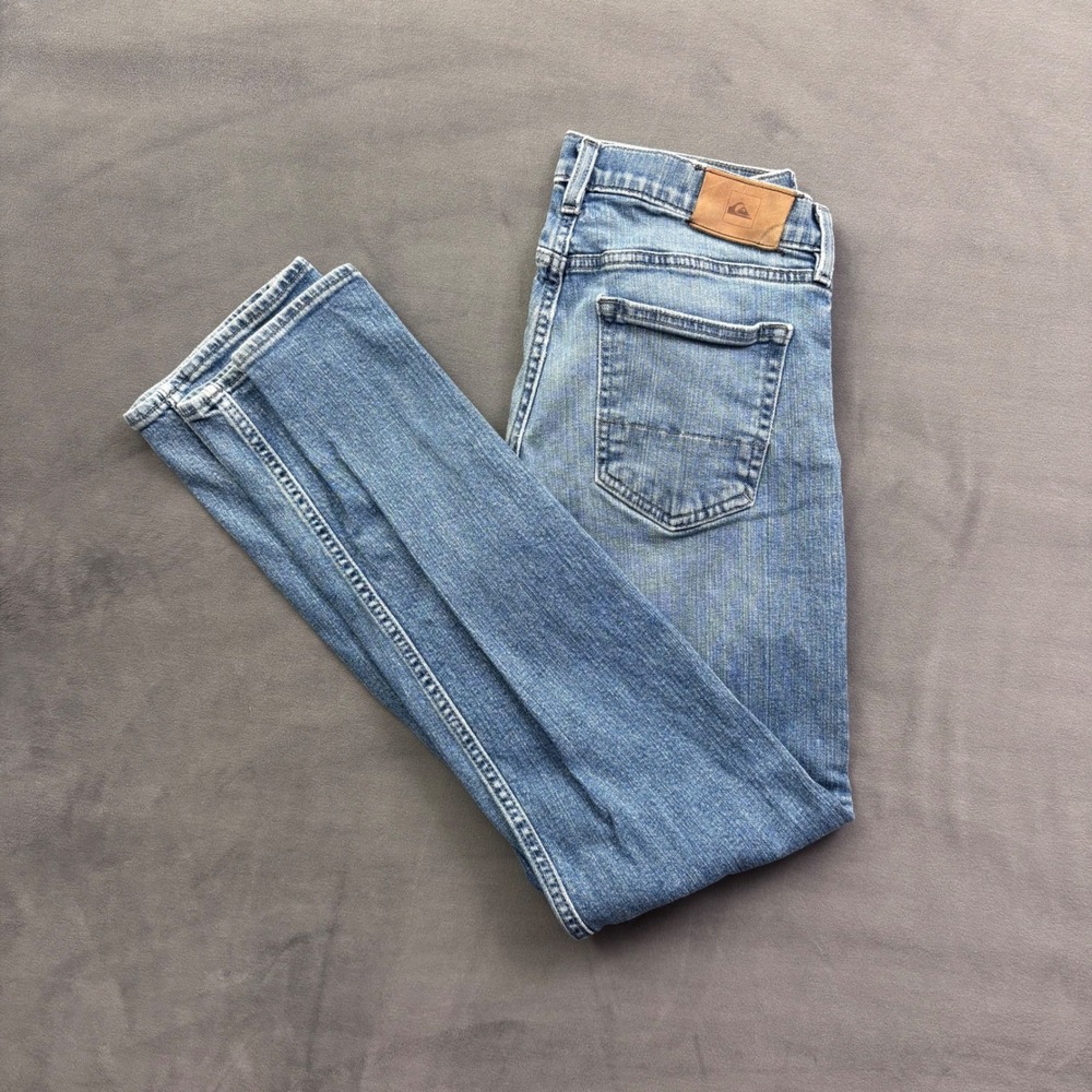 Quiksilver Regular Fit Mens Jeans Blue Medium Wash Denim Size 30